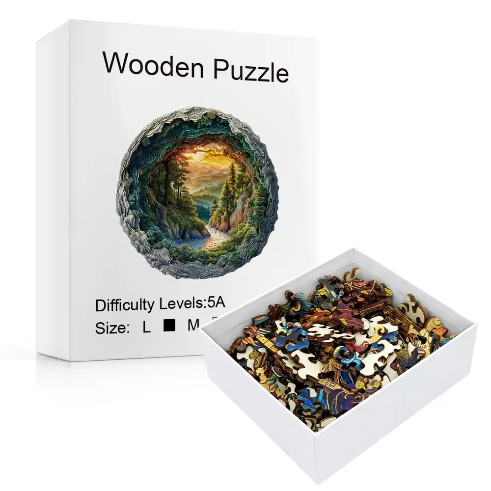 Forest Cave Wooden Jigsaw Puzzle - Image 4