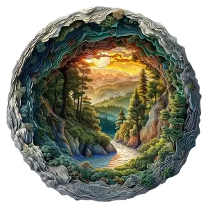 Forest Cave Wooden Jigsaw Puzzle