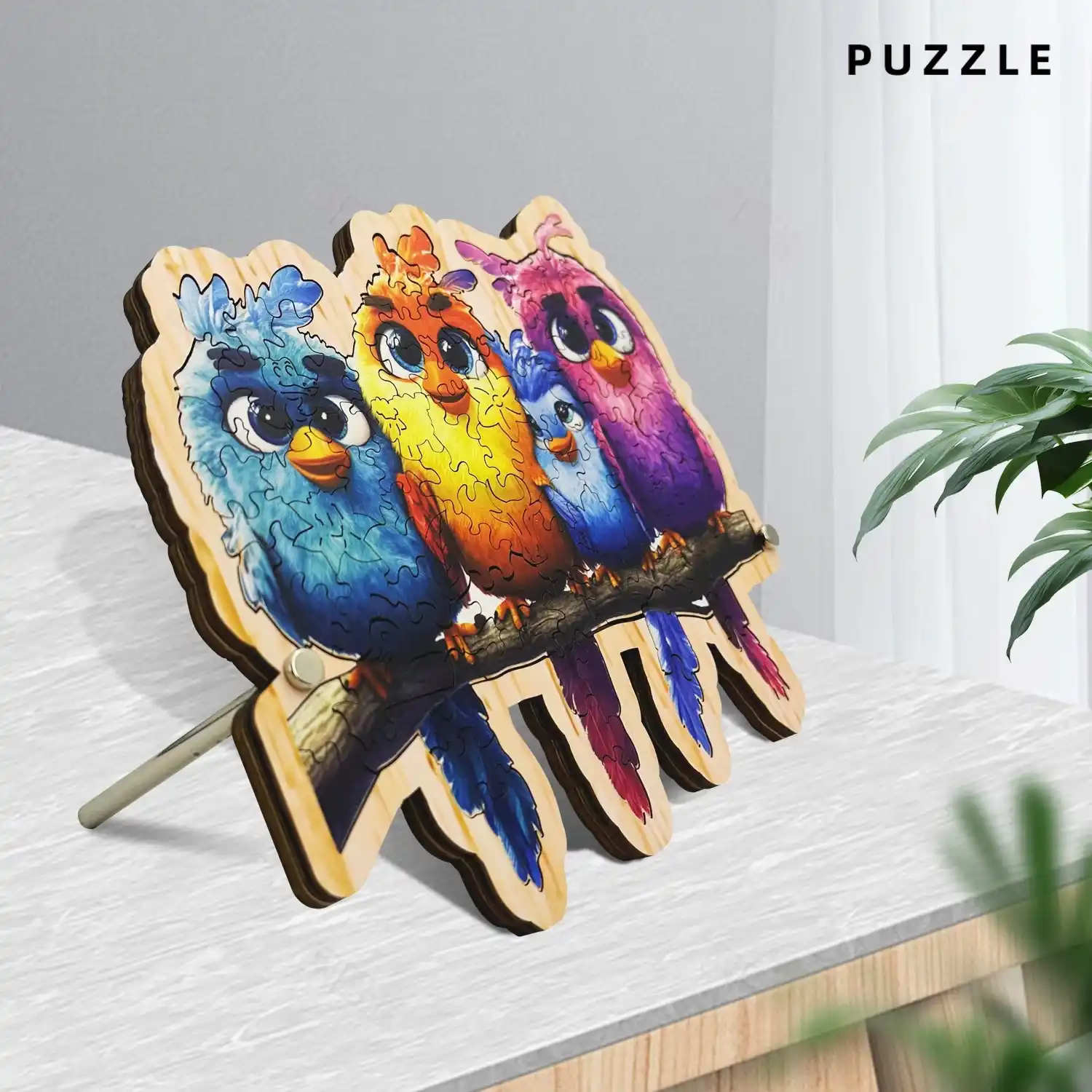 Four Birds Premium Wooden Jigsaw Puzzle - Image 5