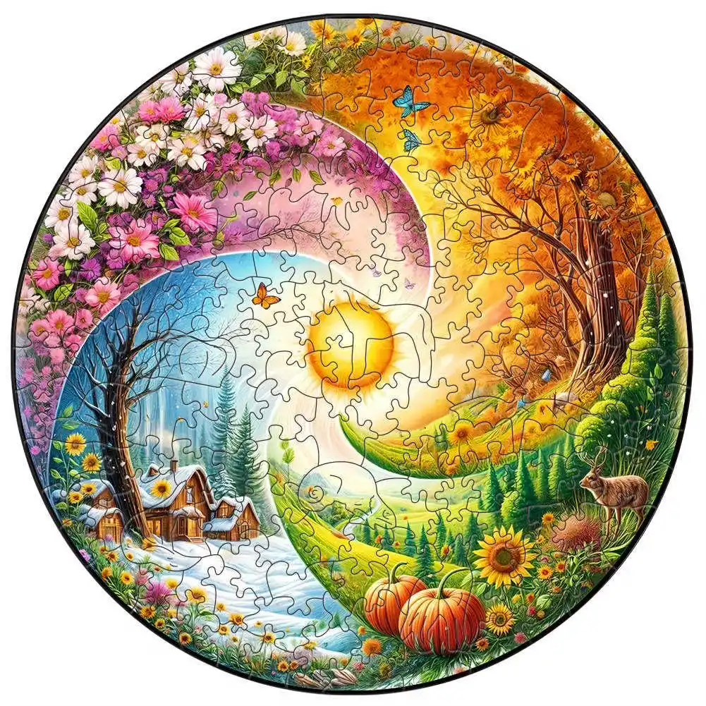 Four Seasons Wooden Jigsaw Puzzle