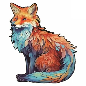 Fox-shaped Wooden Jigsaw Puzzle