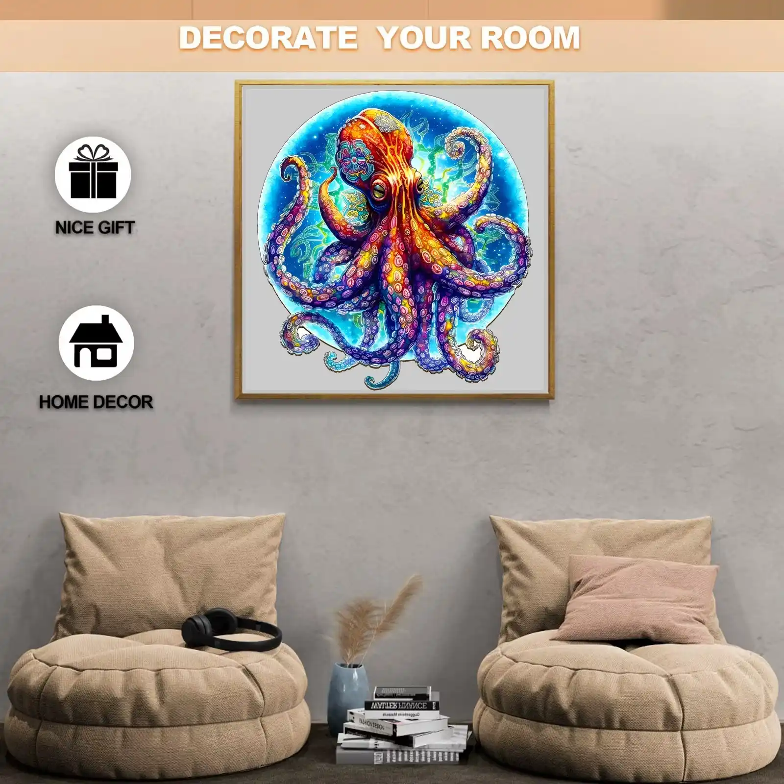 Giant Octopus Wooden Jigsaw Puzzle - Image 3