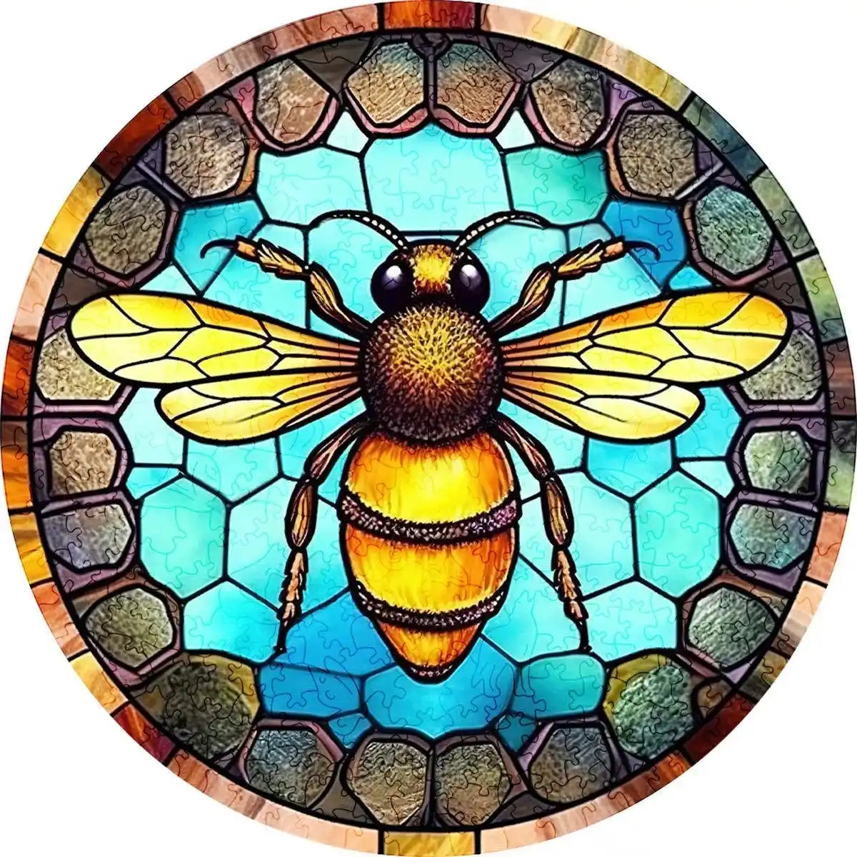 Golden Honeybee Wooden Jigsaw Puzzle