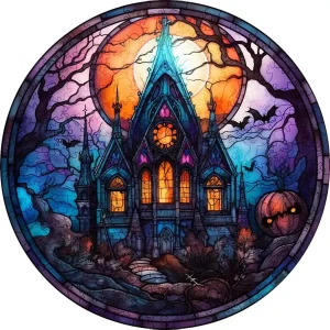 Halloween Castle Wooden Jigsaw Puzzle