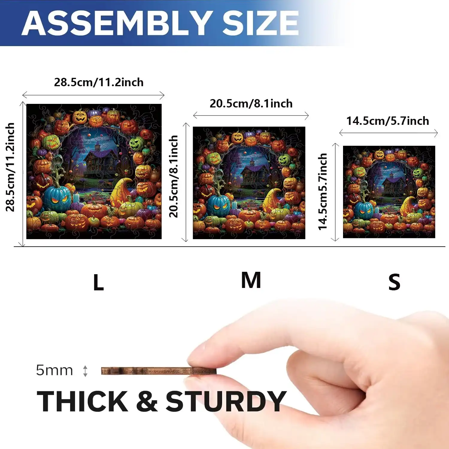 Halloween Pumpkin Wooden Jigsaw Puzzle - Image 5