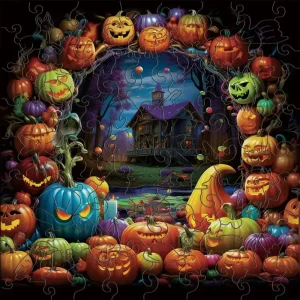 Halloween Pumpkin Wooden Jigsaw Puzzle