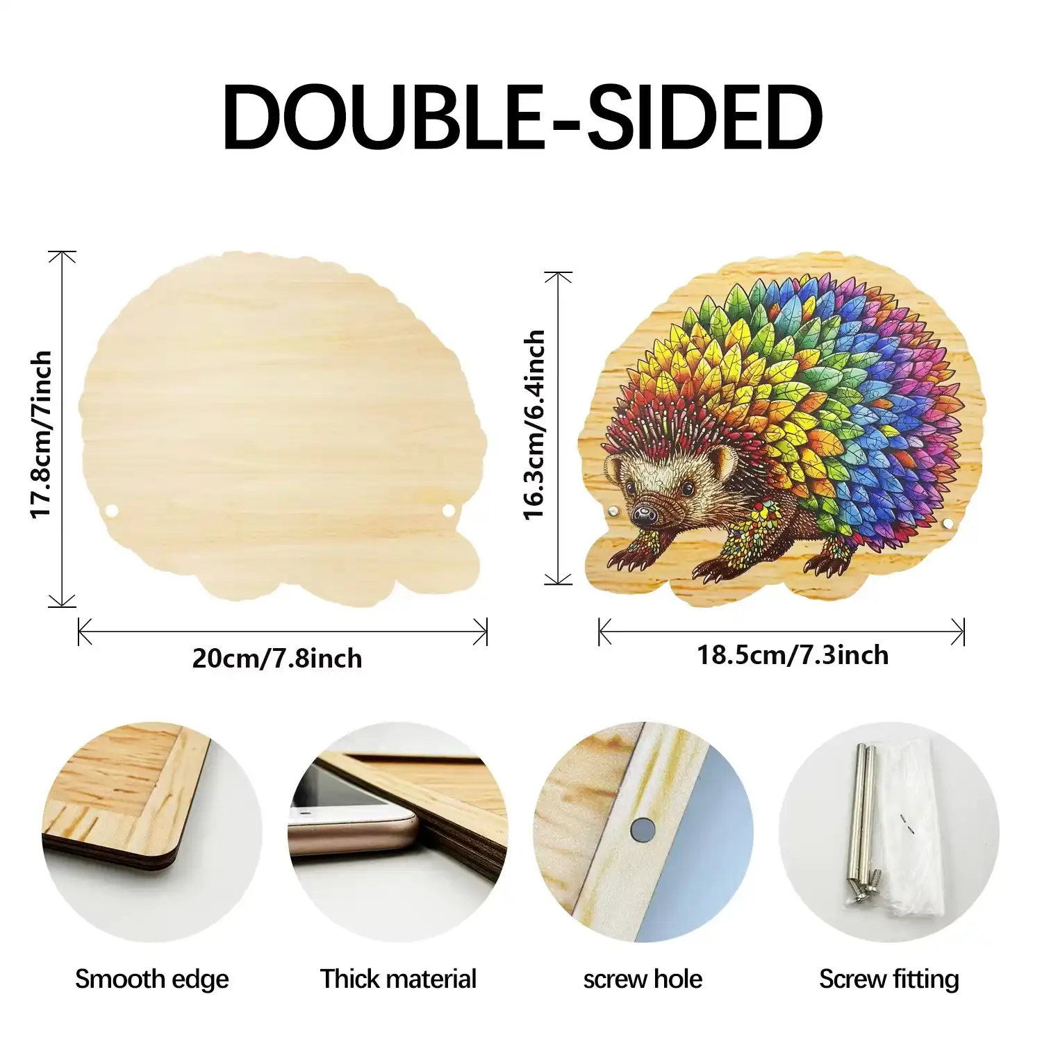 Hedgehog Premium Wooden Jigsaw Puzzle - Image 6