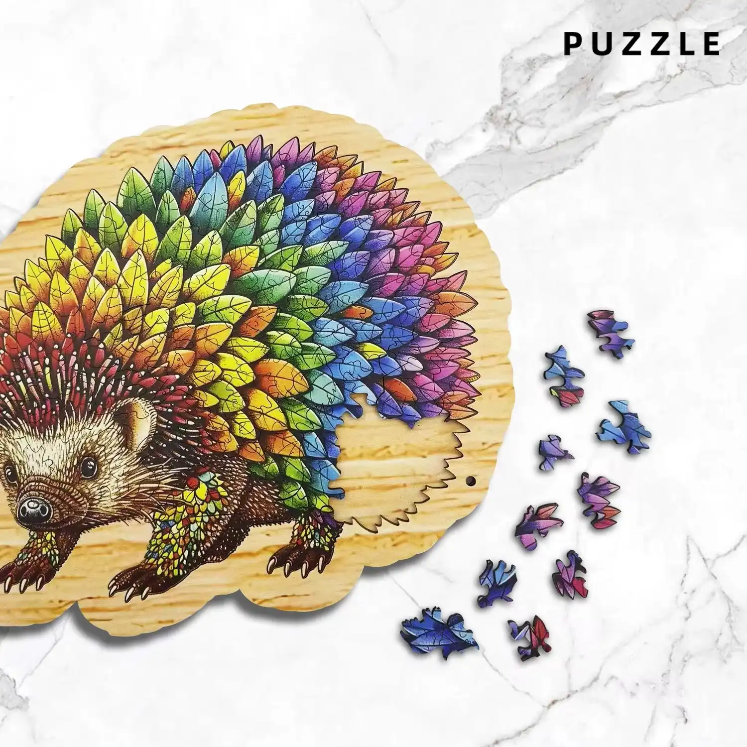 Hedgehog Premium Wooden Jigsaw Puzzle - Image 4