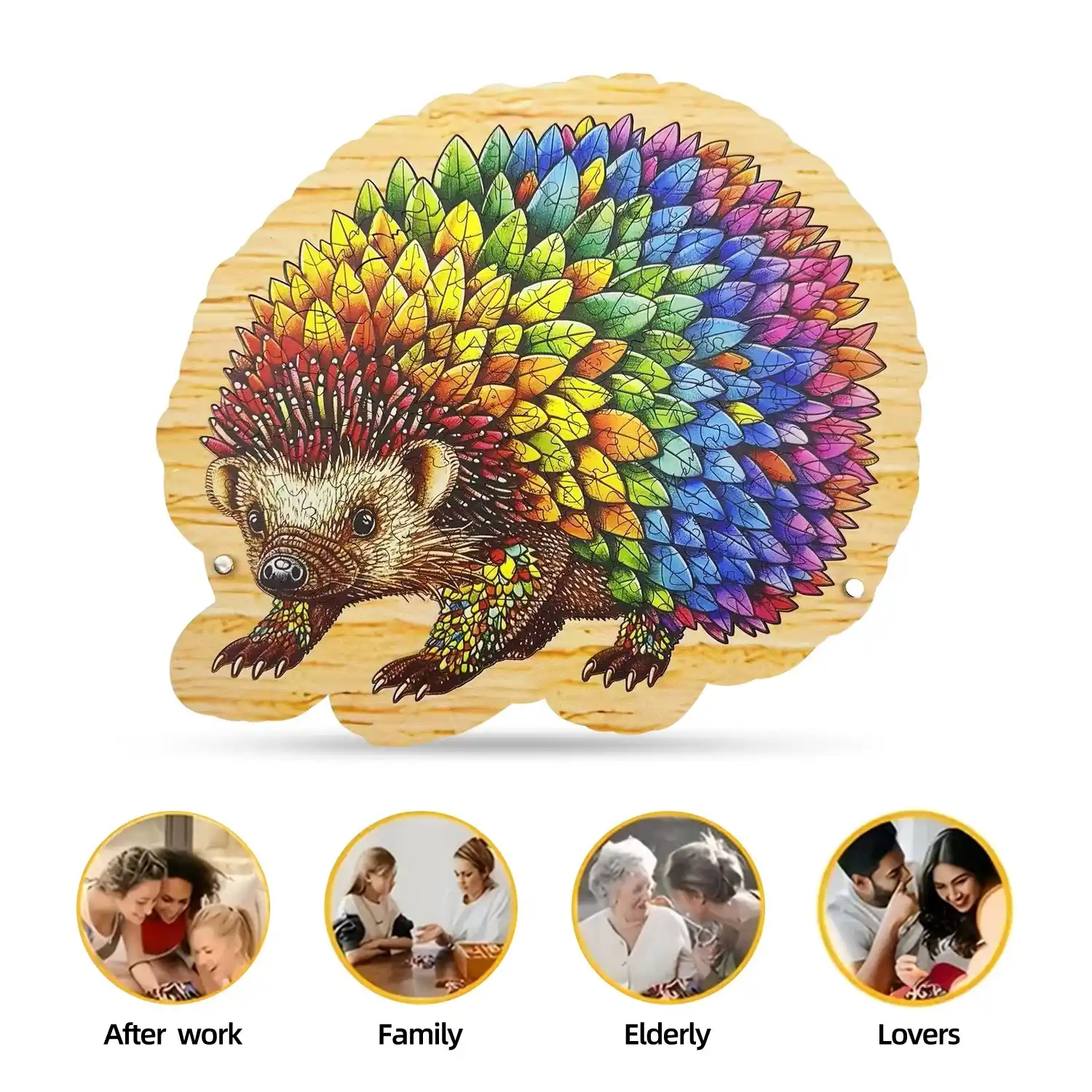 Hedgehog Premium Wooden Jigsaw Puzzle - Image 3