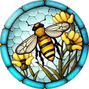 Honeybee And Flowers Wooden Jigsaw Puzzle