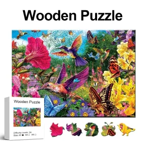 Hummingbird World Wooden Jigsaw Puzzle