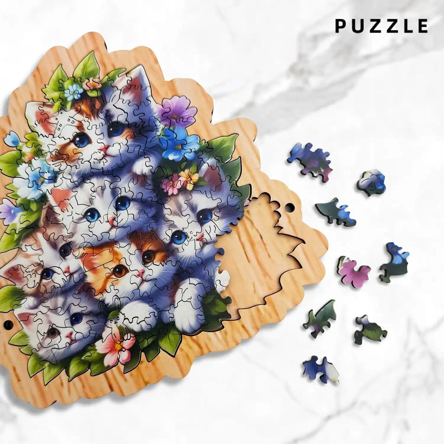 Kittens Premium Wooden Jigsaw Puzzle - Image 3