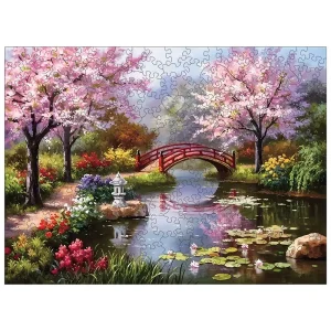 Landscape Of Cherry Trees Wooden Jigsaw Puzzle