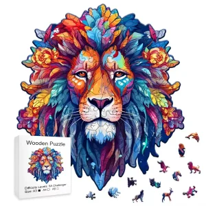 Lion Shape Wooden Jigsaw puzzle