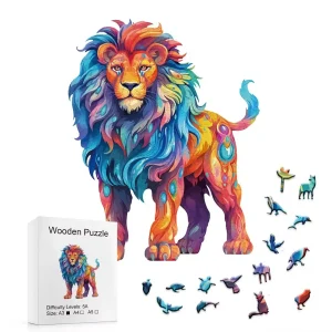 Lion Shaped Wooden Jigsaw puzzle