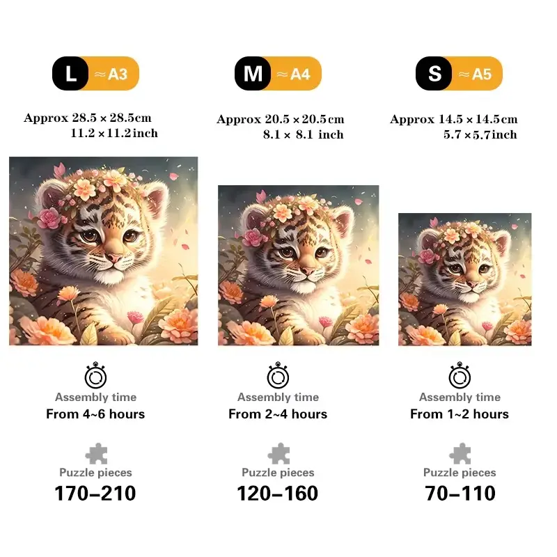 Little Tiger Wooden Jigsaw Puzzle - Image 6