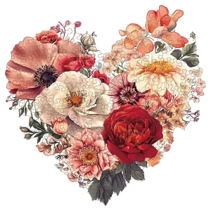 Love-Flower Wooden Jigsaw Puzzle