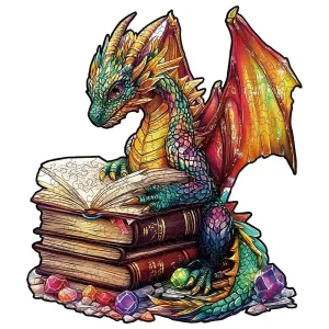 Magic Book Dragon Wooden Jigsaw Puzzle