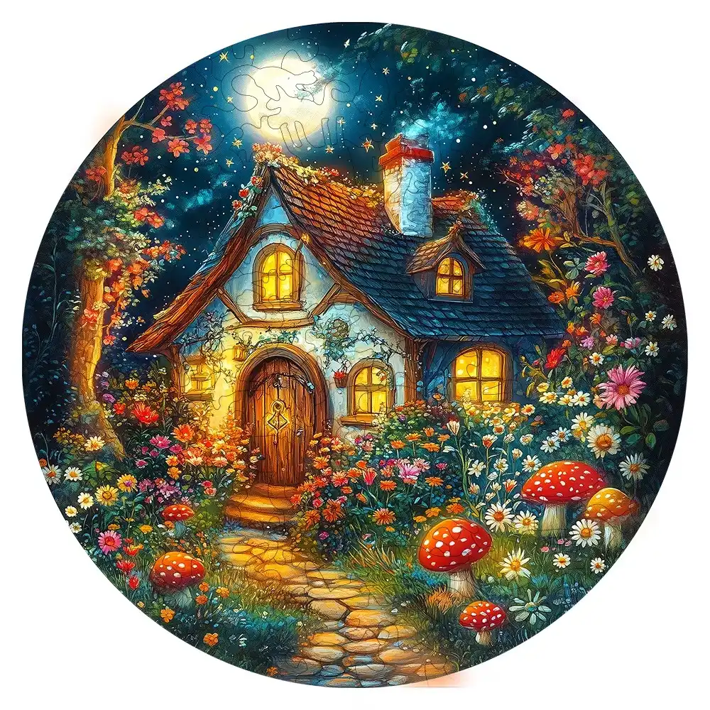 Magic Forest Cabin Wooden Jigsaw puzzle