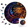 Moon And Sun Yin Yang Wooden Jigsaw Puzzle