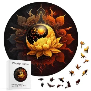 Moon Flowers Wooden Jigsaw Puzzle