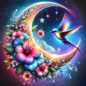 Moon and Bird Wooden Jigsaw Puzzle