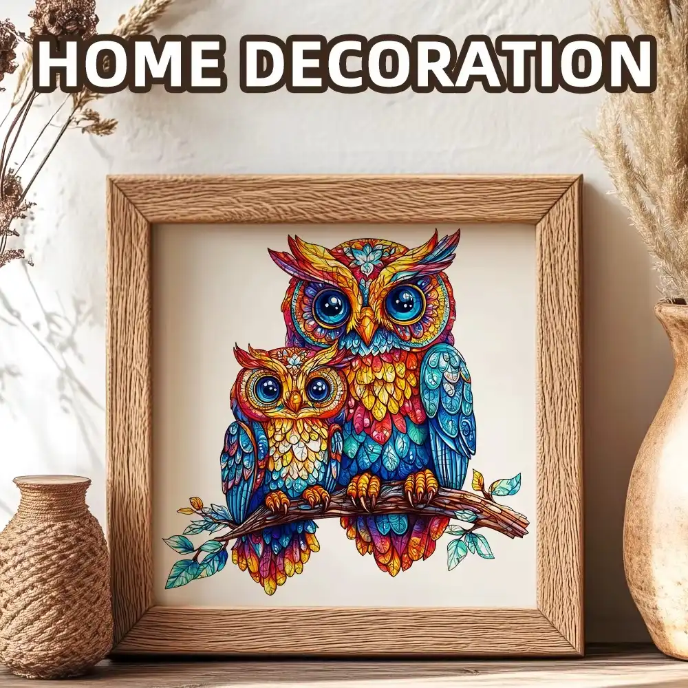 Owl Family Wooden Jigsaw Puzzle - Image 5