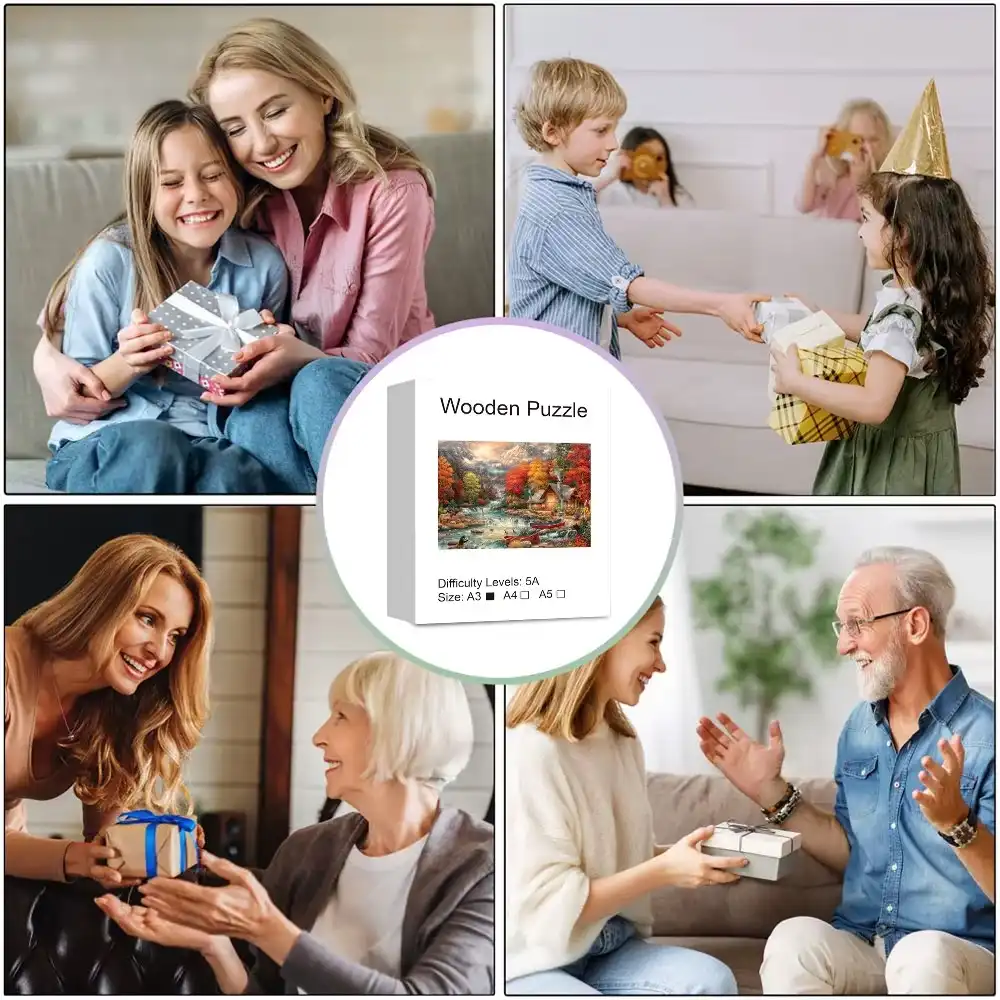 Mountain In Autumn Wooden Jigsaw Puzzle - Image 5