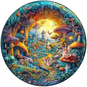 Mushroom Path Wooden Jigsaw Puzzle