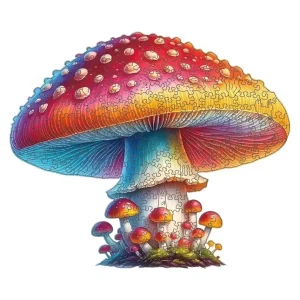 Mushroom Shape Wooden Jigsaw Puzzle