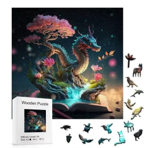 Mysterious Dragon Wooden Jigsaw Puzzle