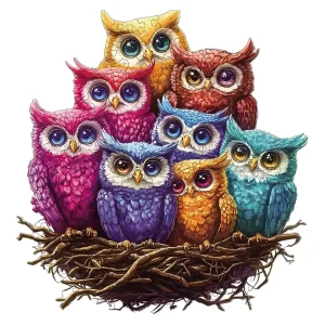 Owl Family Wooden Jigsaw Puzzle