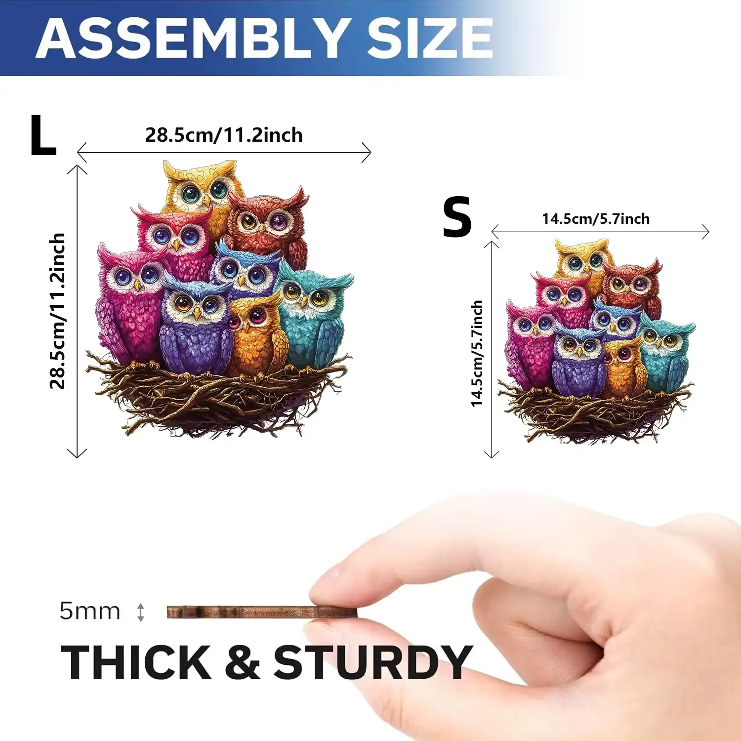 Owl Family Wooden Jigsaw Puzzle - Image 6