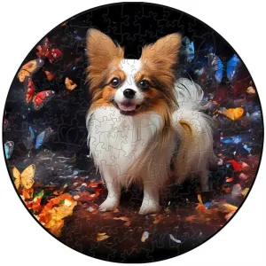 Papillon Dog Wooden Jigsaw Puzzle