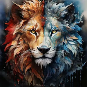 Pastel Lion Wooden Jigsaw Puzzle