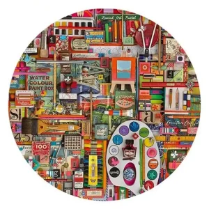 Pastels And Colors Wooden Jigsaw Puzzle