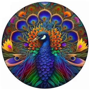Peacock Dance Wooden Jigsaw Puzzle