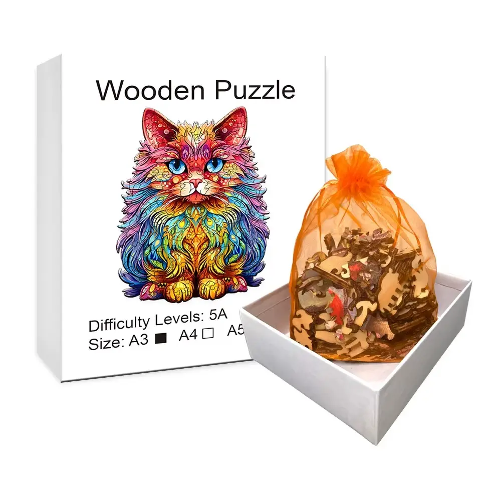 Persian Cat Wooden Jigsaw Puzzle - Image 2
