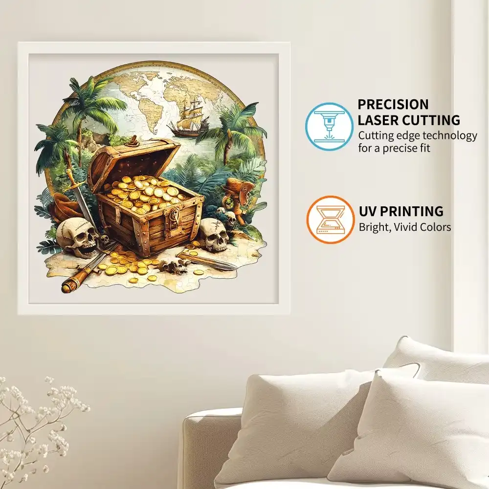 Pirate Treasure World Wooden Jigsaw Puzzle - Image 5