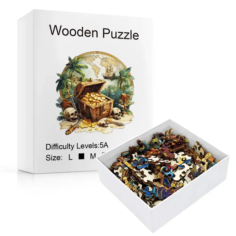 Pirate Treasure World Wooden Jigsaw Puzzle - Image 3