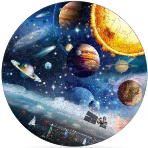 Planets And Satellite Wooden Jigsaw Puzzle