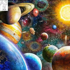 Planets Of Cosmos Wooden Jigsaw Puzzle