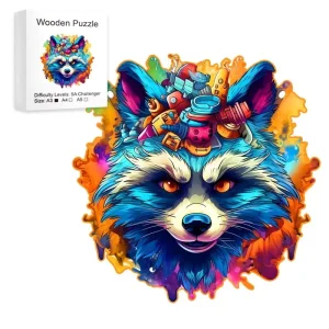 Raccoon Wooden Jigsaw Puzzle