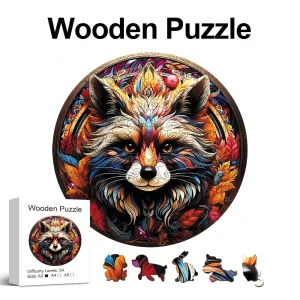Raccoon Wooden Jigsaw Puzzle