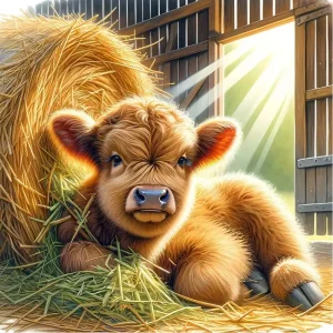 Restful Calf Wooden Jigsaw Puzzle