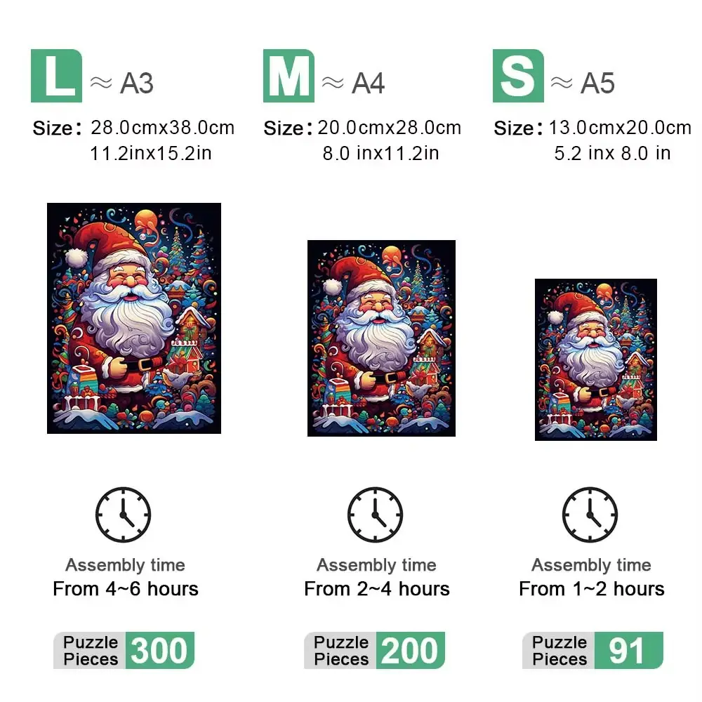 Santa Claus Wooden Jigsaw Puzzle - Image 3