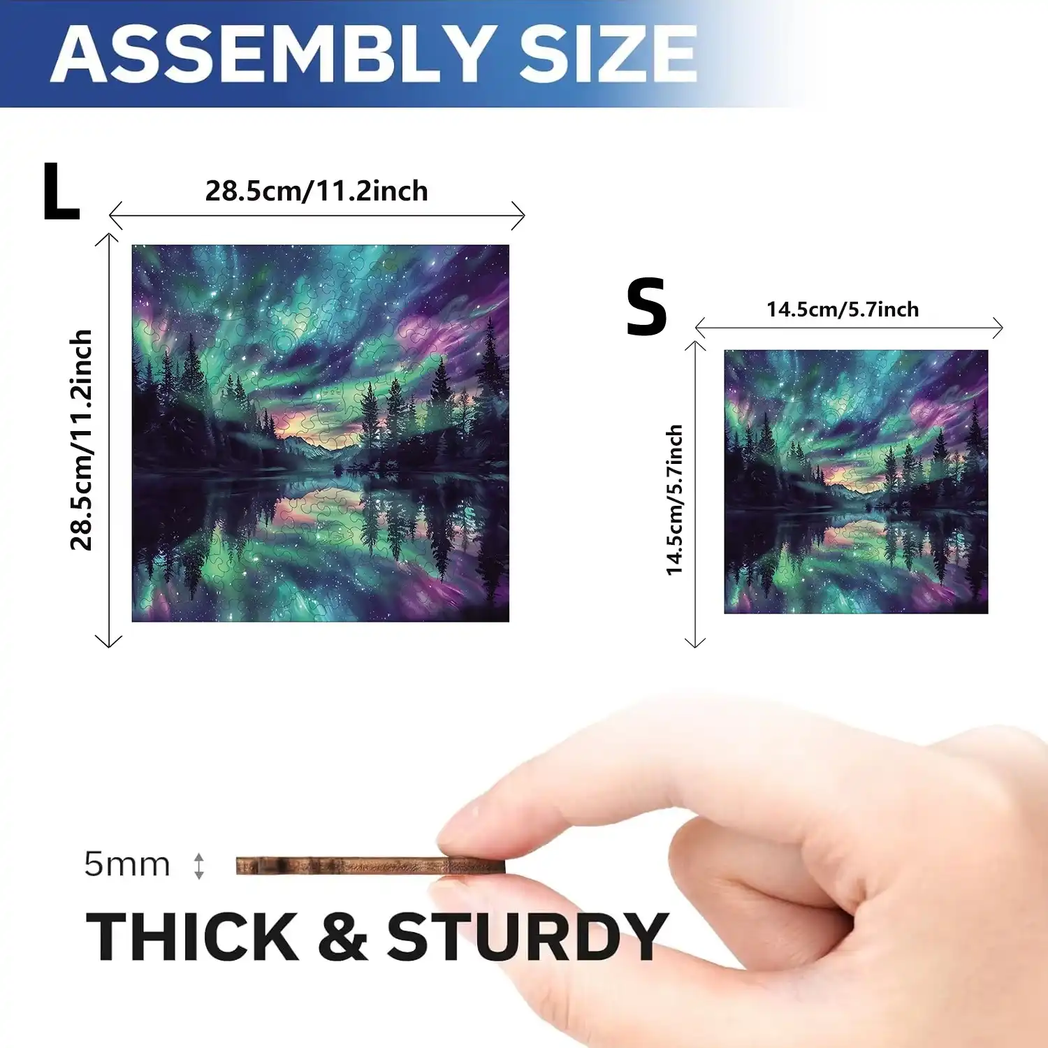 Scenery Under The Starry Sky Wooden Jigsaw Puzzle - Image 5