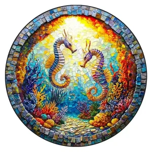 Seahorses Wooden Jigsaw Puzzle