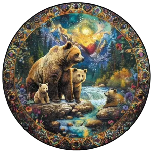 Bear Family Wooden Jigsaw Puzzle