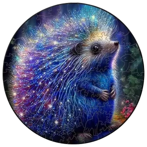 Shining Hedgehog Wooden Jigsaw Puzzle